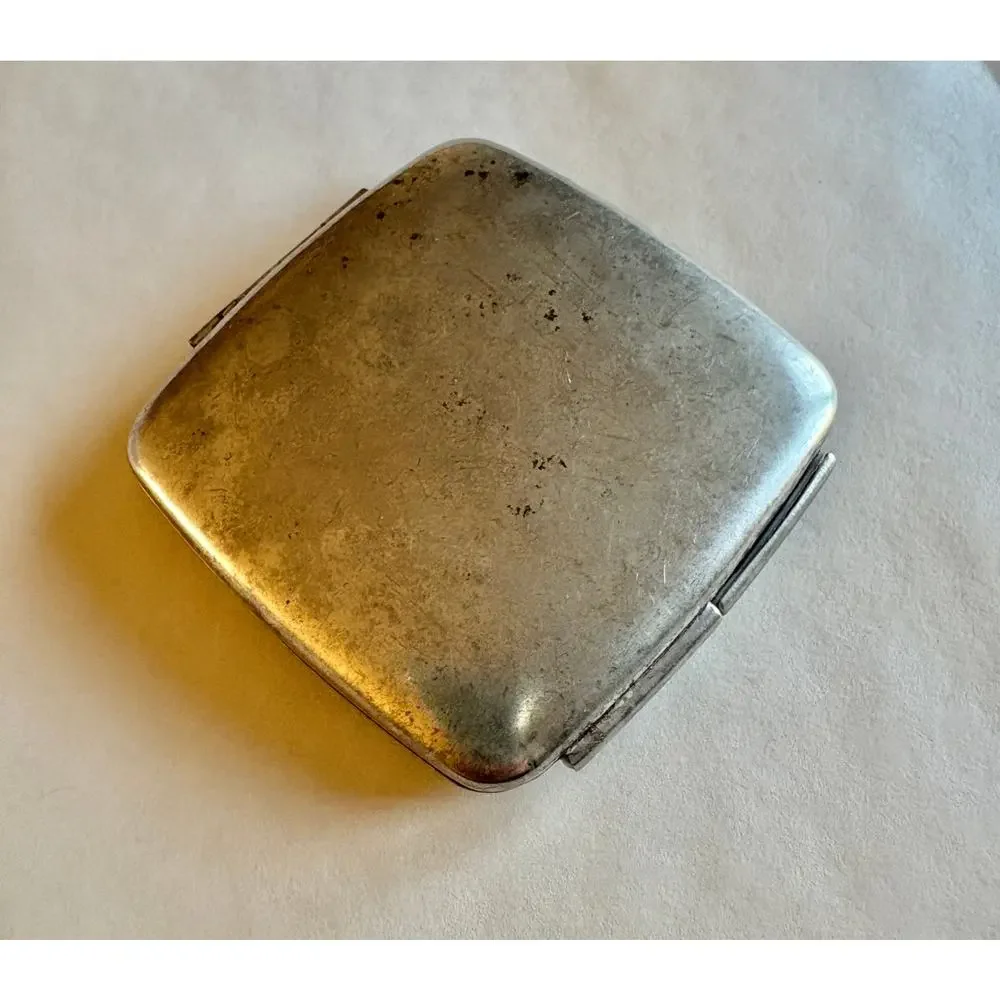 Vintage Silver Tone Double Folding Mirror